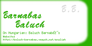 barnabas baluch business card